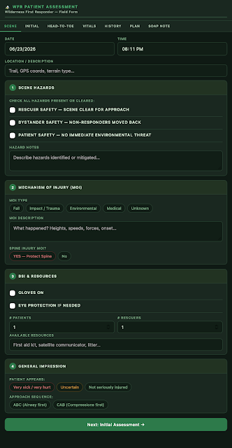Wilderness First Responder App